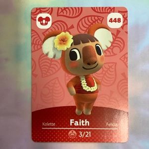 Animal Crossing Amiibo Card Faith Series 2